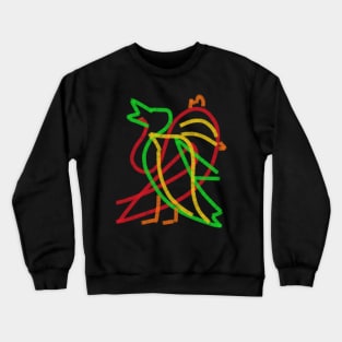 abstract birds pattern Crewneck Sweatshirt